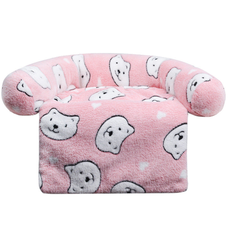 SnuggleSofa Plush Pet Bed