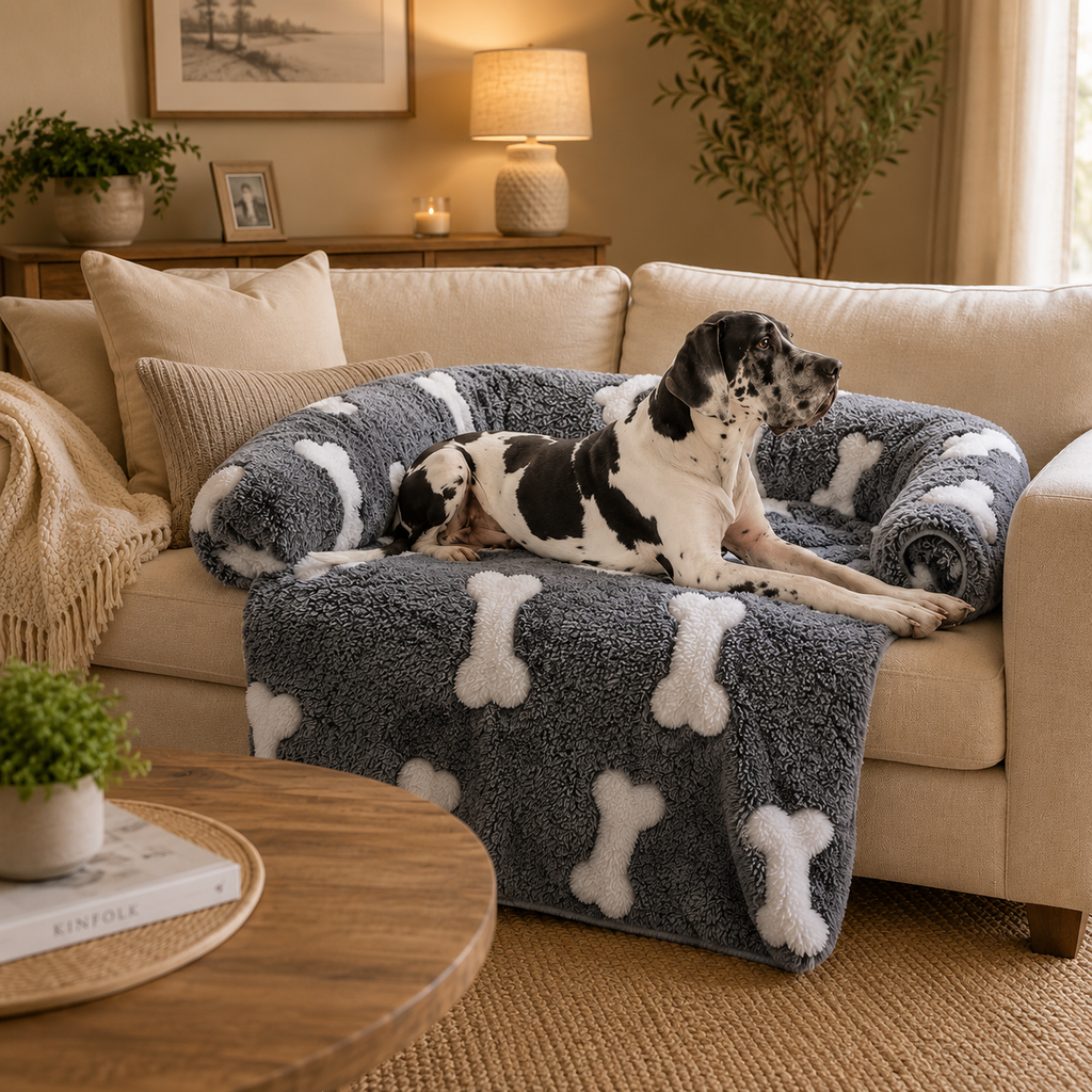 SnuggleSofa Plush Pet Bed