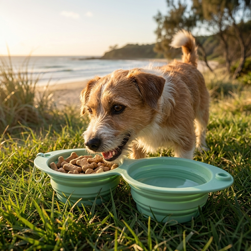 FoldAway Double Travel Bowl